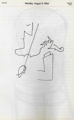 Ilustracion Saul Steinberg. Revista Divulgacao